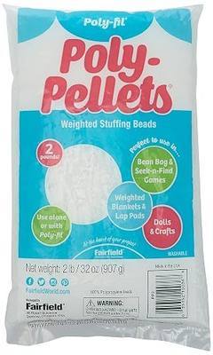 Fairfield Poly-Fil Poly-Pellets, Premium Polyester Weighted Stuffing Beads, Stuffing for Stuffed Animals, Toys, Bean Bags, Weighted Blankets, and More, 32-ounce Bag