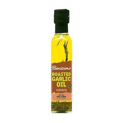 Benissimo Roasted Garlic Herb Infused Oil Blend, Gourmet Olive Oil 8.1fl oz | Rosemary & Thyme Mingle with Mellow Garlic - Ideal for Marinades, Roasting, Grilling & More