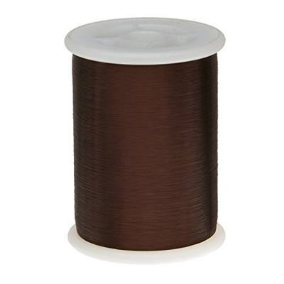 Magnet Wire, Plain Enamel Copper Wire, 42 AWG, 1.0 Lbs, 51313' Length, 0.0027" Diameter, Brown