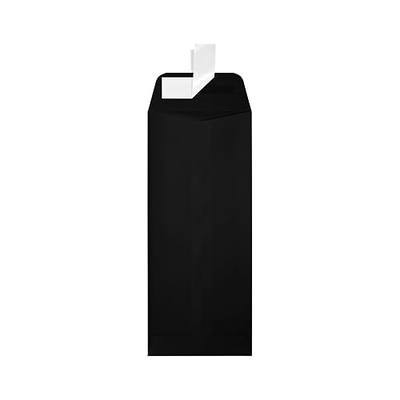 LUXPaper #10 Policy Business Envelopes | Peel & Press | 4 1/8" x 9 1/2" | Midnight Black | 80lb. Text | 50 Qty