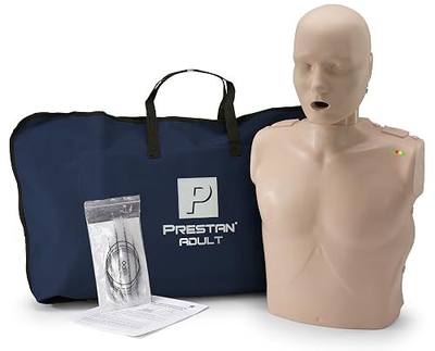 PRESTAN PP-AM-100M-MS Professional Adult CPR Training Manikin with CPR Monitor, Medium Skin | Build adult CPR skills with real-time feedback for certification, workplace and classroom training.