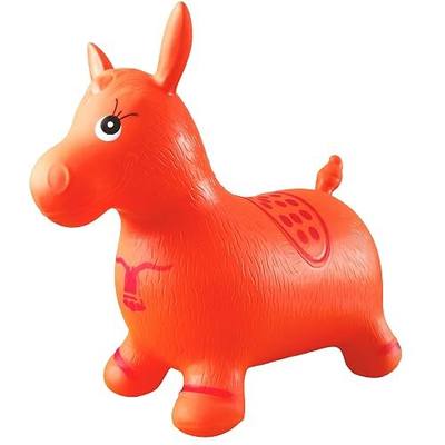 AppleRound Inflatable Ride-on Bouncy Animal Hopper – Horse, Cow or Unicorn – Kids Space Hopper Bouncer with Hand Pump – Jumping Toy for Indoor/Outdoor Play