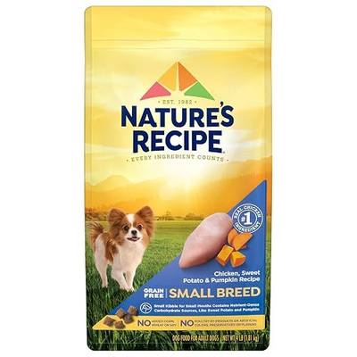 Nature's Recipe Grain Free Small Breed Dry Dog Food, Chicken, Sweet Potato & Pumpkin Recipe, 4 lb. Bag