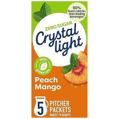 Crystal Light Drink Mix, 5 Pitcher Packets Peach Mango Green Tea, 1.85 oz