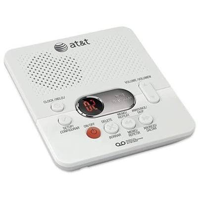 AT&T (1740WH) Digital AnsweSystem with Time and Day Stamp, White, one size | 60-Minute Recording Time, Time/Day Stamp, Call Screening, Remote Access