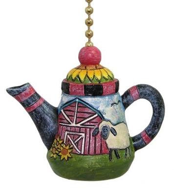 Clementine Deisgn Lamb Teapot Ceiling Fan Pull Primitive