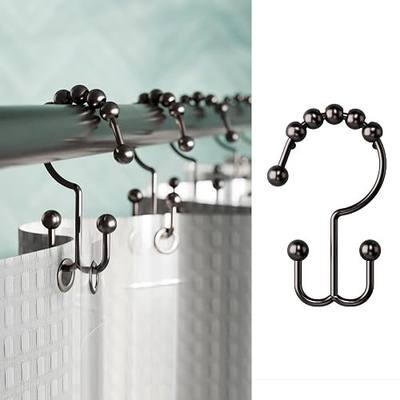 Zenna Home Metal Double Glide Shower Rings, Oil Rubbed Bronze – Set of 12 Heavy Duty, Rust-Resistant Shower Rings with Smooth Glide for Shower Curtains and Liners