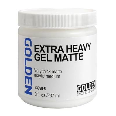 GOLDEN Extra Heavy Gel Matte, 8 fl. oz. Jar, Professional Acrylic Gel Medium, Semi-Transparent