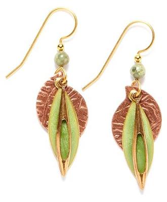 Silver Forest Layered & Copper Drop Earrings One Size