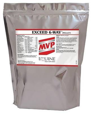 MVP Exceed 6-Way High Level Performance Horse Support Pellets. Joint, Hoof, Hair, Gastric, Digestion and Muscle Support. (8lb)