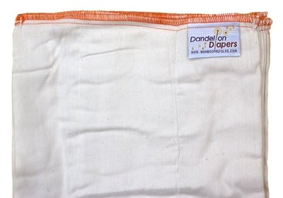 Dandelion Diapers Prefold Cloth Diapers Made from Viscose Bamboo and Cotton Blend Versatile Baby Diaper, 12 Count - Size 1 Newborn