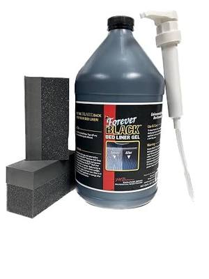 FOREVER BLACK Bed Liner 1-Gallon with Dispensing Pump and 2 Foam Applicators