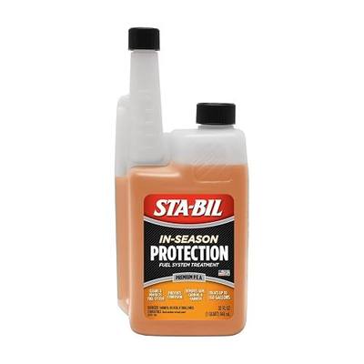 STA-BIL In-Season Protection Fuel System Treatment & Injector Cleaner, 32oz | Treats 160 gallons. Cleans fuel systems and injectors while helping protect against corrosion and ethanol damage.