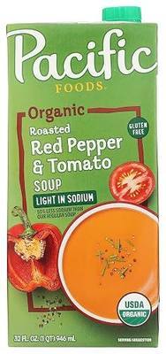 Pacific Foods Organic Low Sodium Red Pepper And Tomato Soup, 32 fz