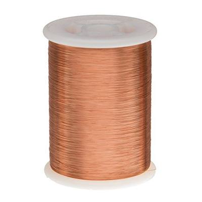 Magnet Wire, Enameled Copper Wire, 40 AWG, 1.0 Lbs, 33217' Length, 0.0034" Diameter, Natural