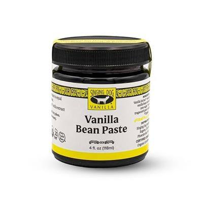 Singing Dog Vanilla Bean Paste, 4 fl oz - All-Natural, Non-GMO, Gluten-Free, Corn-Free, Kosher, Vegan - Sustainably Sourced, Allergen-Free USA Facilities