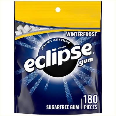 ECLIPSE Winterfrost Chewing Gum Sugar Free, Bulk, 180 Piece Bag, 8.8 oz | Cool winterfrost sugar free gum, refresh breath after meals, on commutes, study sessions, travel and busy days, lunch box