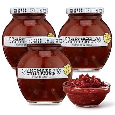 Homade Chili Sauce – 3 Pack (3 × 12 oz Bottles) – Sweet & Tangy Tomato-Based Condiment for Meatballs, Meatloaf Glaze, Cocktail Sauce, Burgers & Dipping; Classic Pantry Staple.