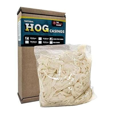 The Sausage Maker Natural Hog Sausage Casings 29 To 32 MM Butcher Pack, Makes 70 Lb Meat, North American Edible Pork Casing For Links, Hot Italian, Country Breakfast, Bratwurst, 1 1/8"-1 1/4" Dia