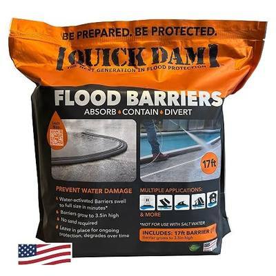 Quick Dam QD617-1 Water Activated Flood Barrier 17 feet, 1-Pack