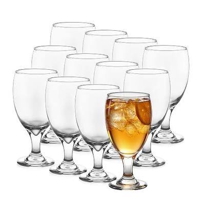 Libbey Classic Glass Goblets Set Of 12, Dishwasher Safe 16.25 Oz Drinking Goblets for Tea, Sangria and More, Ideal Stemmed Water Glasses for Parties | 16.25 oz Capacity for Iced Tea, Lemonade, Sangria, and More with Stemmed Design and Dishwasher-Safe Cleanup