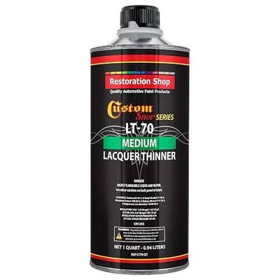 Restoration Shop Acrylic Lacquer Medium Thinner Automotive Grade Low-Temp Topcoat Thinner Quart