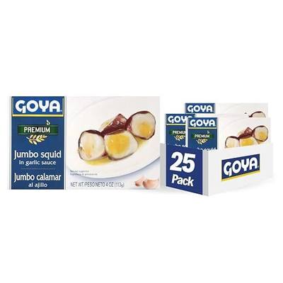 Goya Foods Octopus Style Squid Pieces in Garlic Sauce, 4 Ounce (Pack of 25)