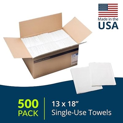 Avalon Papers Professional Towels, White, 13" x 18" (Pack of 500) - Waffle Embossed - 3-Ply Tissue - Dental Consumables (1001A)