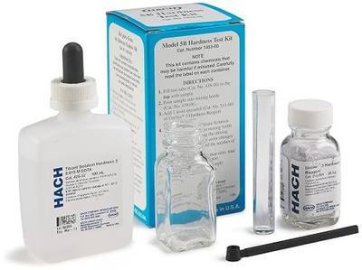 Hach Total Hardness Test Kit, Model 5-B, Drop Count Titration, 145300 | Water Analysis Kit, 2 Reagents, Measuring Tube, Square Bottle, Measuring Scoop