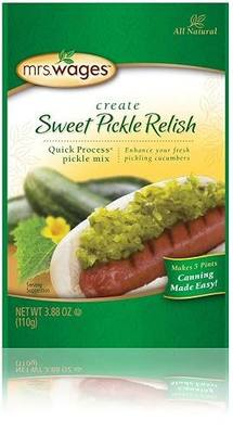 Mrs Wages Sweet Pickle Relish Mix 3.9 oz (Pk of 6)