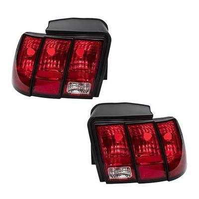 Brock Replacement Driver and Passenger Taillights Tail Lamps Compatible with 1999-2004 Mustang Base GT Mach I Bullitt 3R3Z 13405 AA 3R3Z 13404 AA