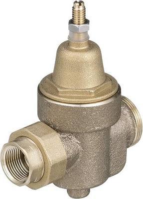 Watts Backflow Preventer 3/4 In Water Pressure Reducing Valve, Npt Thread Union X Npt Female, Max Work 400 psi, Adjust 25-75 psi