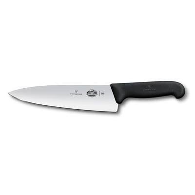 Victorinox Fibrox Pro 8 Inch Chef’s Knife, Dishwasher Safe, Black | Ergonomic TPE non-slip handle for professional chopping, slicing, and dicing. Swiss made, dishwasher safe kitchen tool