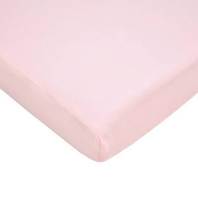 American Baby Company Cotton Fitted Pack and Play Sheet 39x27", Pink | 100% Natural Cotton Pack N Play Sheet for Playpen, Playard & Mini Crib Mattress - Soft & Breathable, Neutral for Boys & Girls