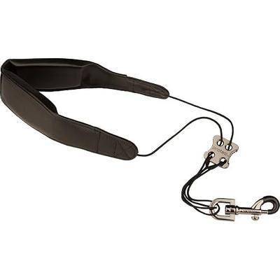 Protec Pro Tec L305M 24-Inch Leather Less-Stress Saxophone Neck Strap with Deluxe Metal Trigger Snap Abdominal Support,Black, Tall