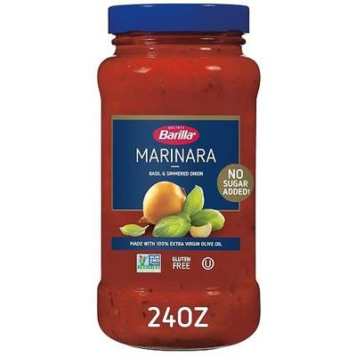 Barilla Pasta Sauce Marinara, 24 Ounce Jar - NO ADDED SUGAR - Made with 100% Extra Virgin Olive Oil - No Artificial Colors, Flavors or Preservatives - Non-GMO, Gluten Free, Kosher