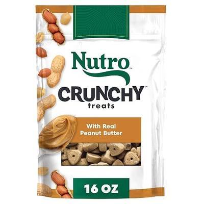 Nutro Crunchy Dog Treats with Real Peanut Butter, 16 oz | 5 calories per treat, natural ingredients, no corn, wheat, soy protein, low calorie, quality protein, ideal for training