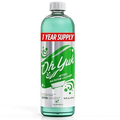 Oh Yuk Jetted Tub Cleaner for Jacuzzis, Bathtubs & Whirlpools, Septic Safe | Deeps Cleans Jets, Dissolves Body Oils & Soap Scum, 15-Minute Cycle, No Scrubbing, Made in USA, 16 oz