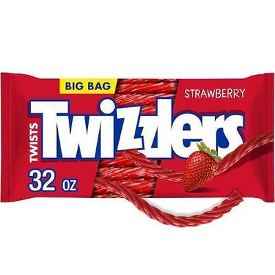 TWIZZLERS Twists Strawberry Flavored Licorice Style, Chewy Candy Big Bag, 32 oz