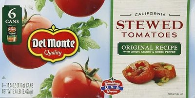 Del Monte Original Recipe Stewed Tomatoes, 14.5 Oz, 6 Count