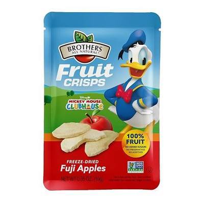 Brothers All Natural Disney Freeze Dried Fruit Crisps, Fuji Apple, 0.35 Oz (Pack of 12), Made with 100% Fruit, Gluten Free, Soy Free, Vegan, Healthy Snack, Lunch Box Ready | 0.35 Oz (Pack of 12), Made with 100% Fruit, Gluten Free, Soy Free, No Sugar Added, Vegan, Healthy Snack, Lunch Box Ready