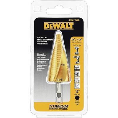 DEWALT Step Drill Bit Set, 7/8-Inch to 1-1/8-Inch (DWA1789IR)