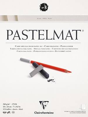 Clairefontaine 96001C Pastelmat White, glued, 18x24cm, 18 x 24 cm
