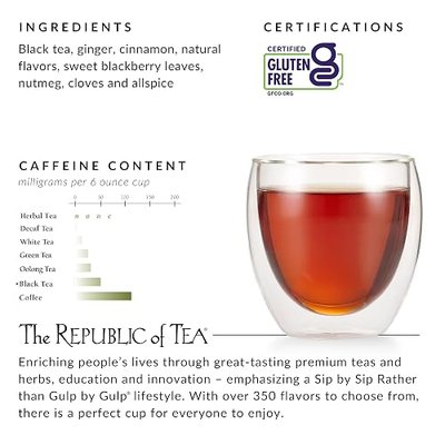 The Republic of Tea - Pumpkin Spice Black Tea, 50 Tea Bags