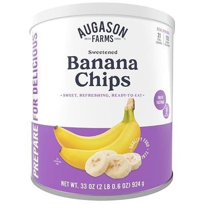 Augason Farms Sweetened Banana Chips Emergency Food Supply, 31 Servings, 10 Year Shelf Life, Great for Cooking, Baking, and Snacks - Dehydrated Meals, Survival Food Camping Essentials Can