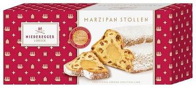 Niederegger Marzipan Stollen 750g, 26.5 oz | Exquisite Pastry with Luscious Marzipan Center.| Authentic Holiday Tradition.
