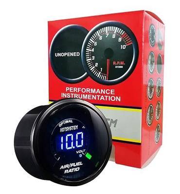 Universal Electronic Air/Fuel Ratio Monitor Meter Gauge Narrowband Blue Digital LED 2inches 52mm for Car Vehicle Automotive