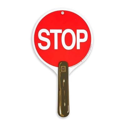 Liontouch - Stop & Go Sign for Kids Age 3+ | Red & Green, 11.8 in | Double-Sided Traffic Paddle For School Patrol Play | Road Safety, Traffic Awareness, Crossing Rules & Educational Learning