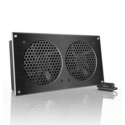 AC Infinity AIRPLATE S7, Quiet Cooling Fan System 12" with Speed Control | For Home Theater AV Cabinets