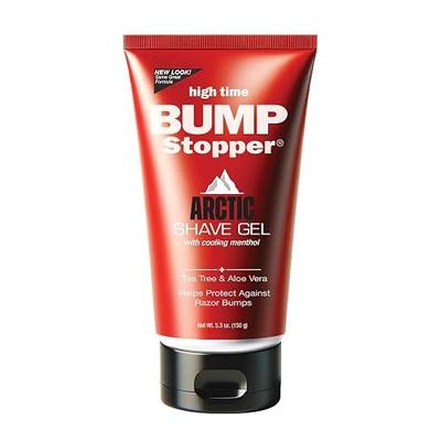 High Time Bump Stopper Arctic Shaving Gel | Cooling with Menthol, Tea Tree & Aloe Vera | Helps Soothe Razor Bumps, Post Shave Irritation & Ingrown Hairs | Precision Shaving for Sensitive Skin | 5.3 oz